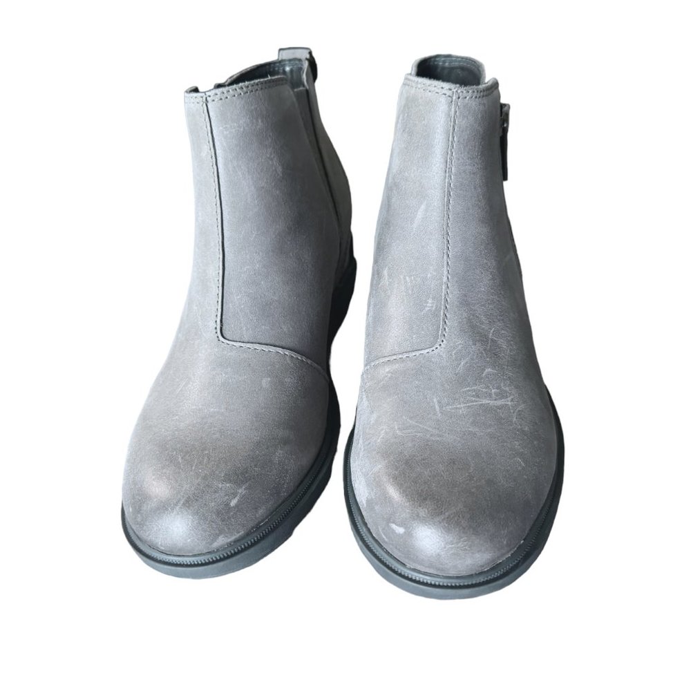 Sorel Evie I Zip Wedge Ankle Boot Women’s 6.5 - Quarry/Grill NWOB - Picture 2 of 9